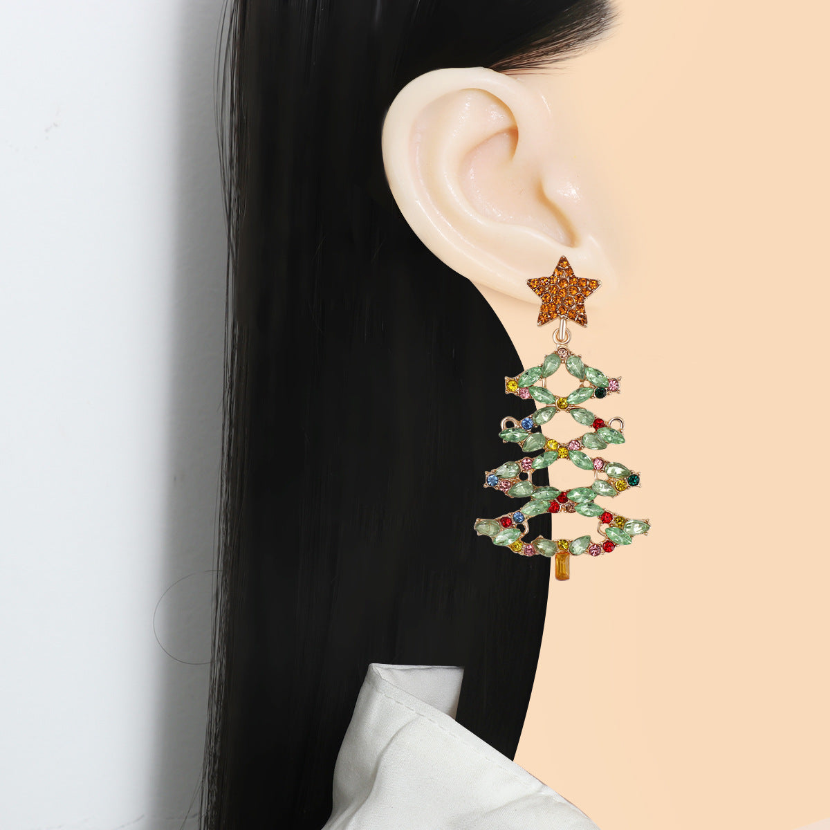 christmas tree earrings