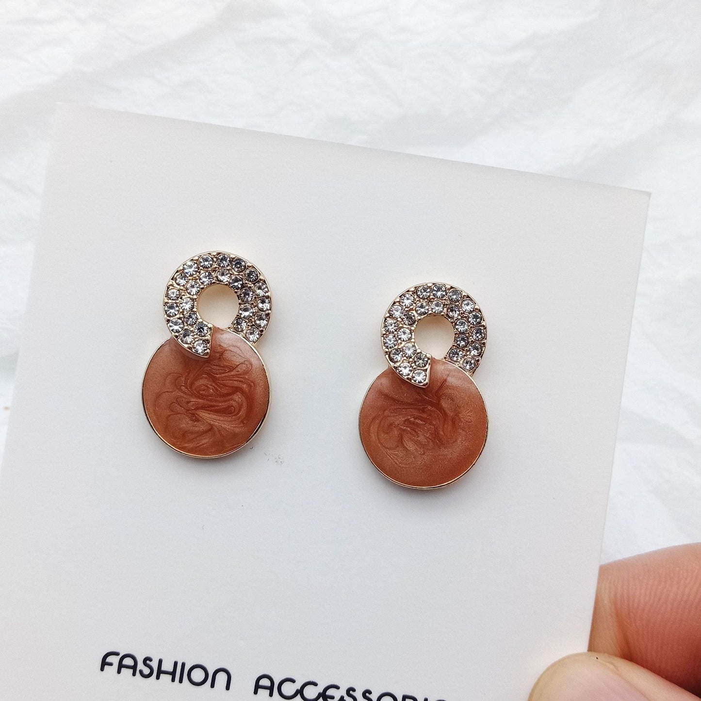 geometric enamel rhinestones