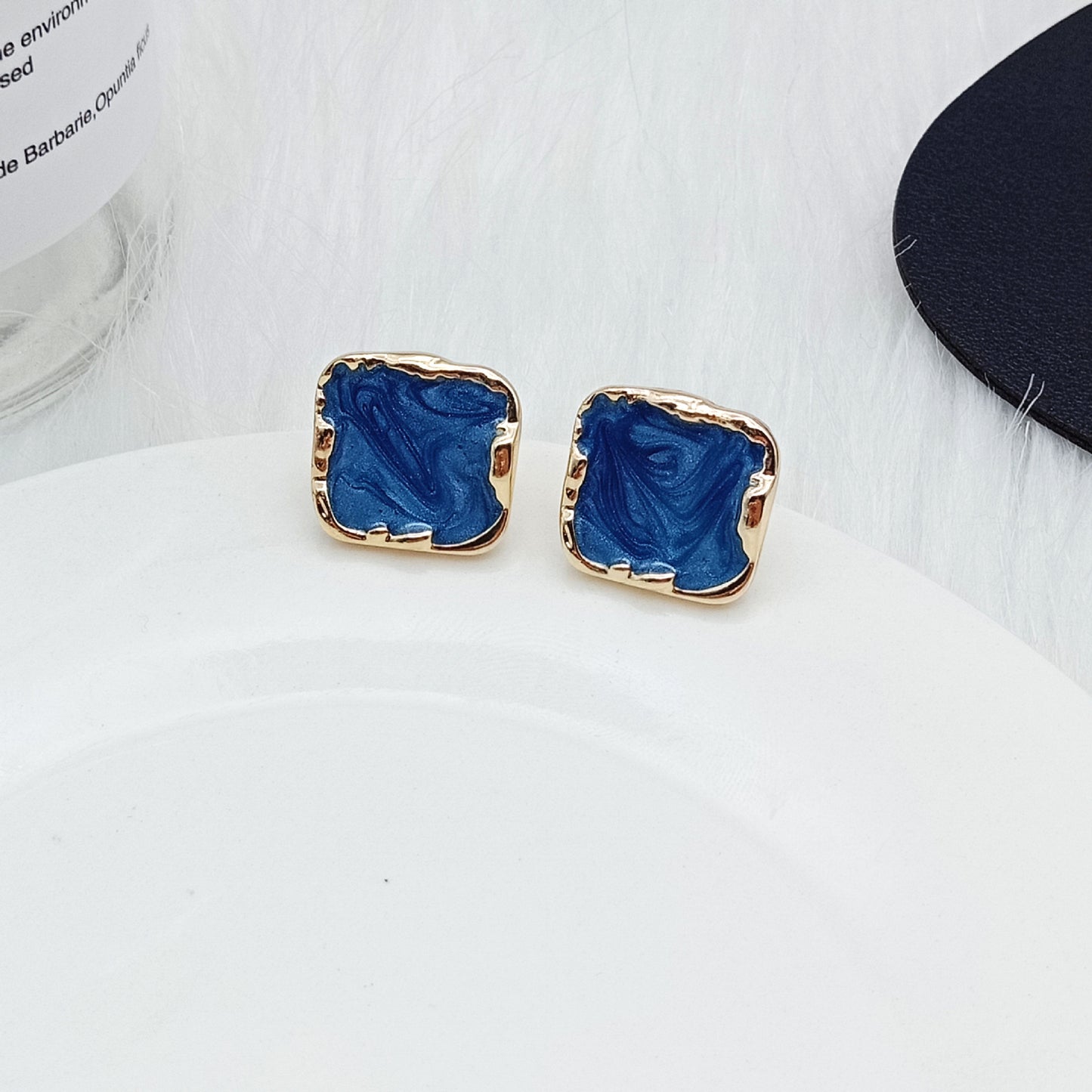 Enamel ear studs