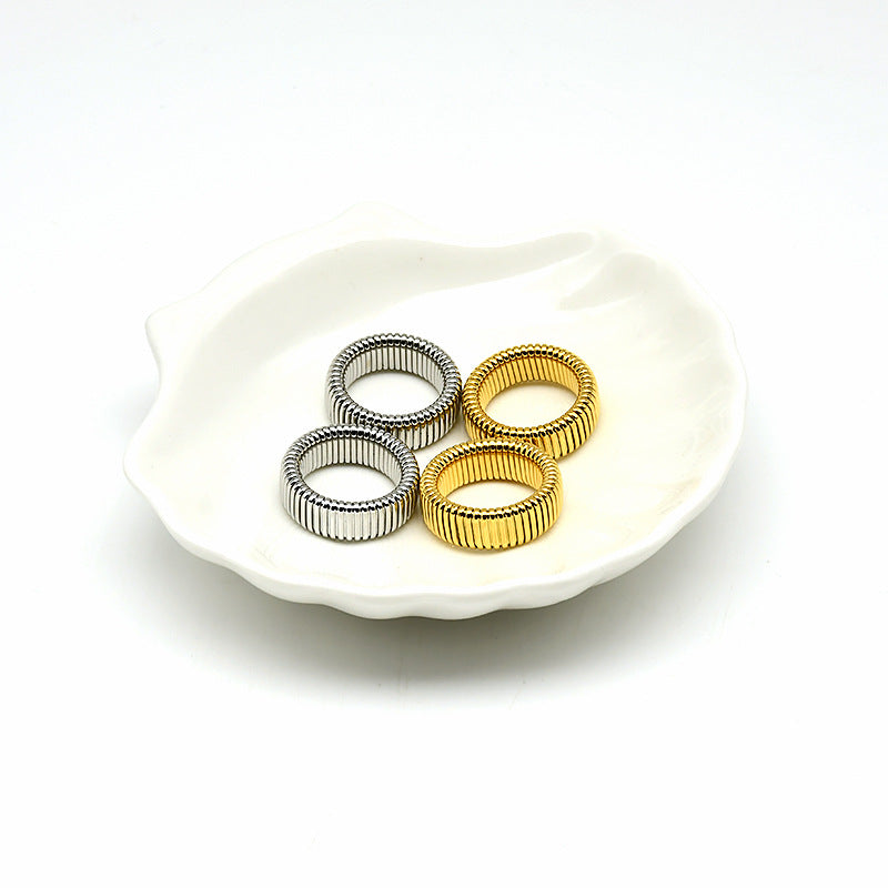 Solid Color Titanium Steel Rings
