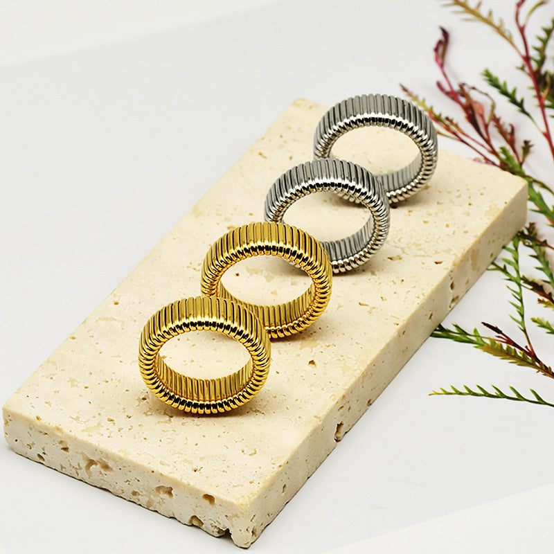 Solid Color Titanium Steel Rings