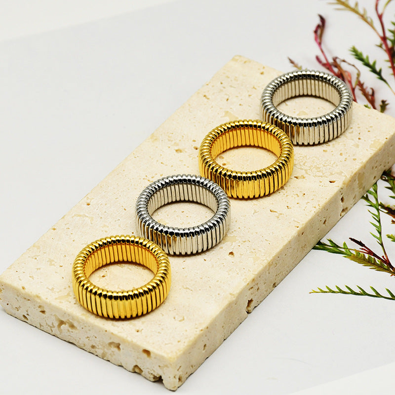 Solid Color Titanium Steel Rings