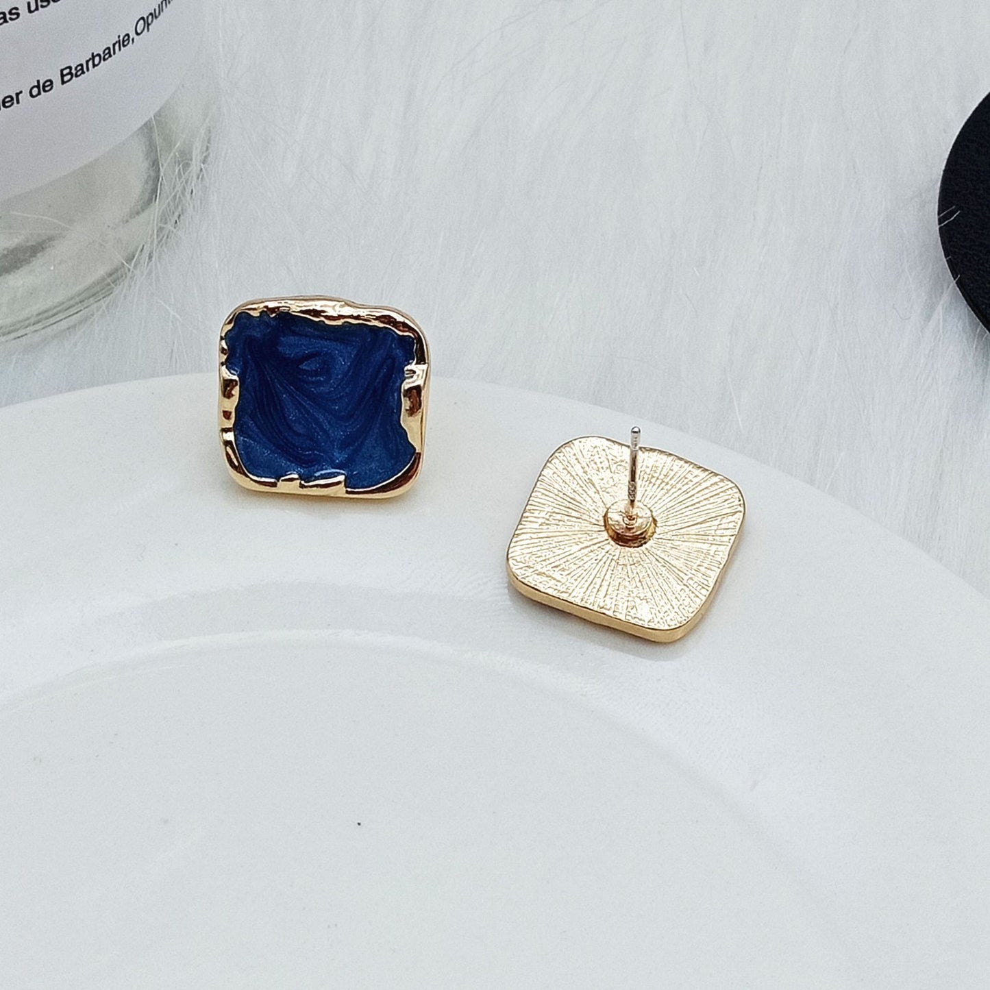 Enamel ear studs