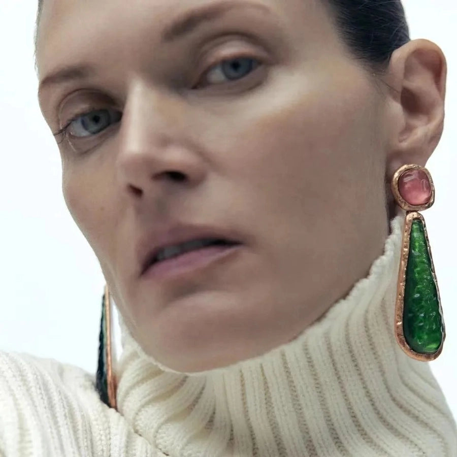 exaggerated drop earrings