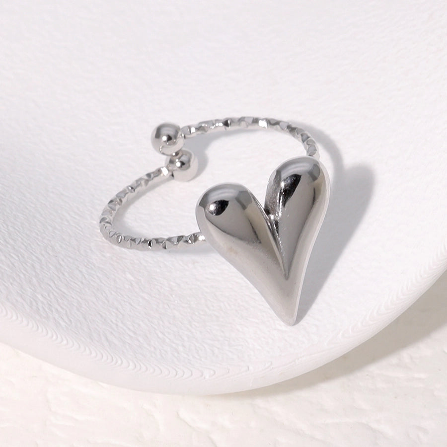 Heart Shape Stainless Steel Rings