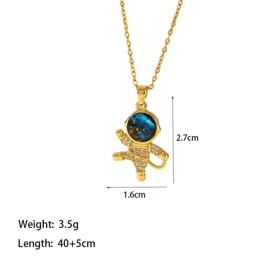 Astronaut Stainless Steel Necklace