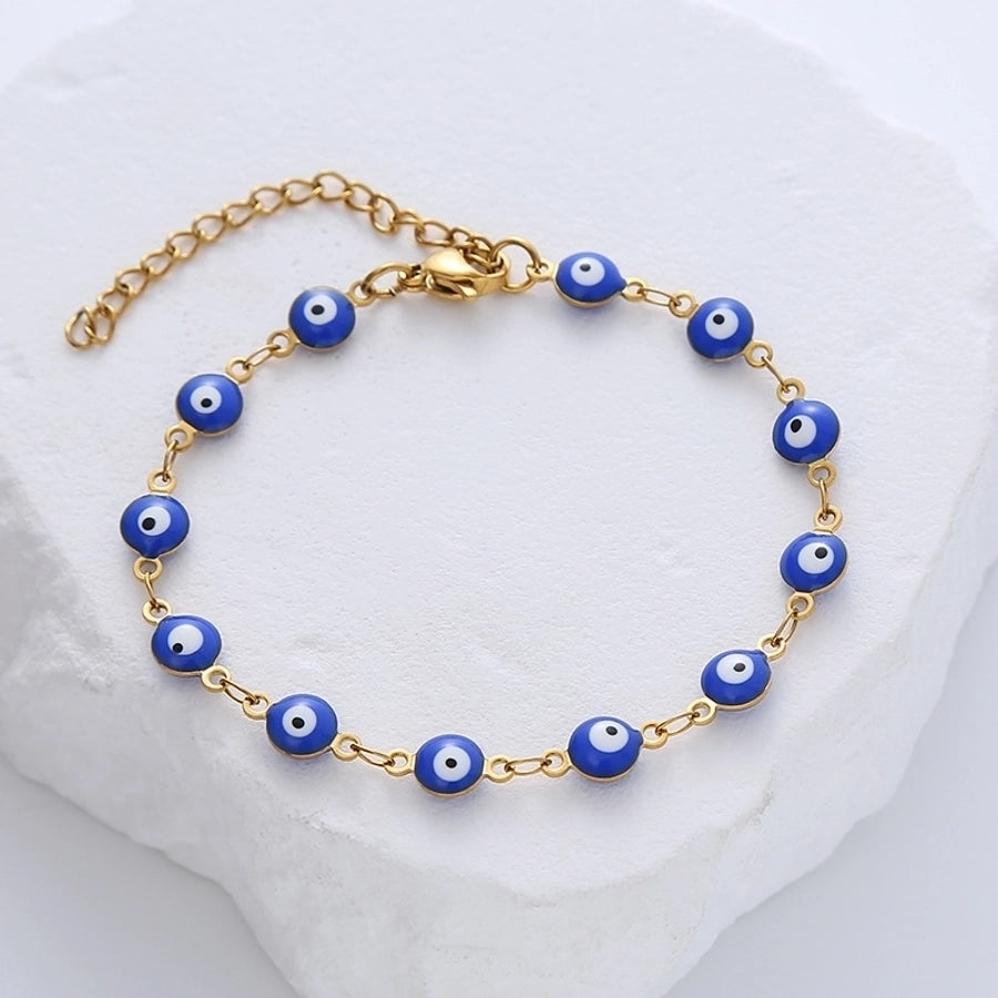 simple style eye titanium steel bracelets