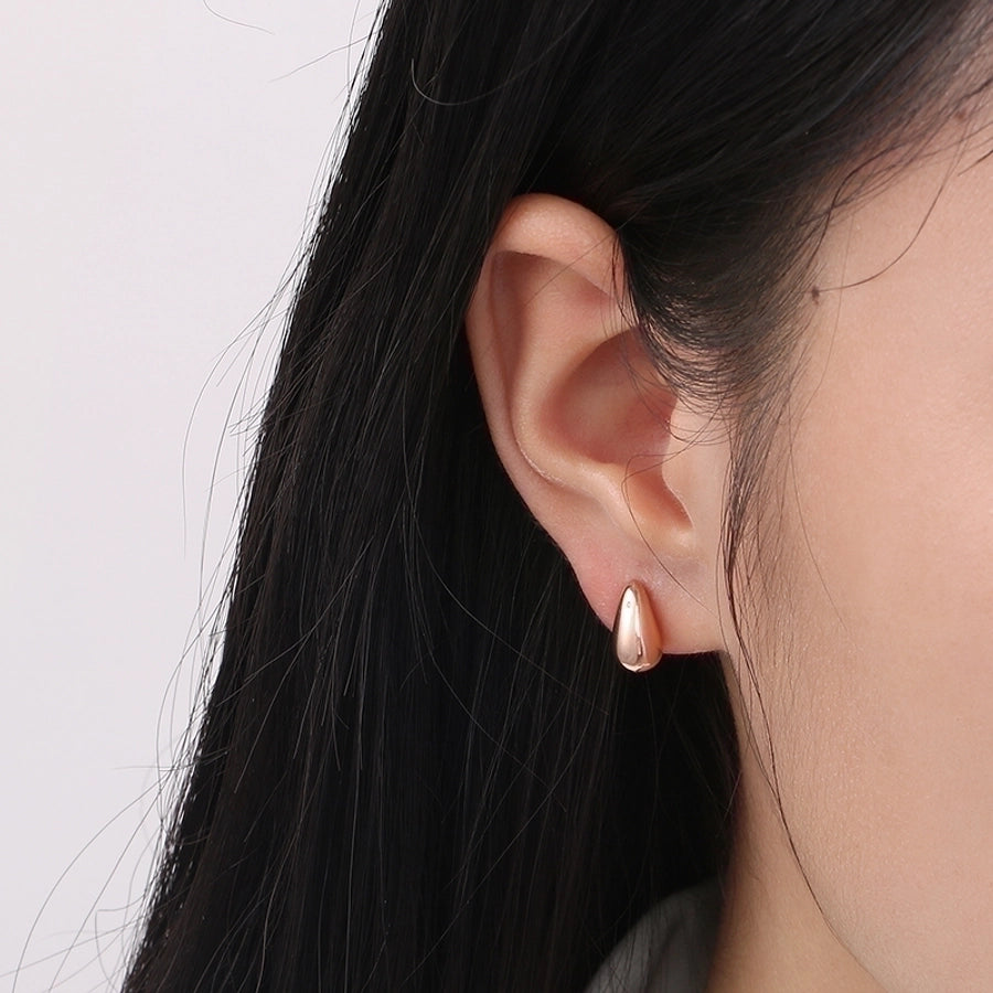 Stainless Steel 18K Gold Plated Ear Studs