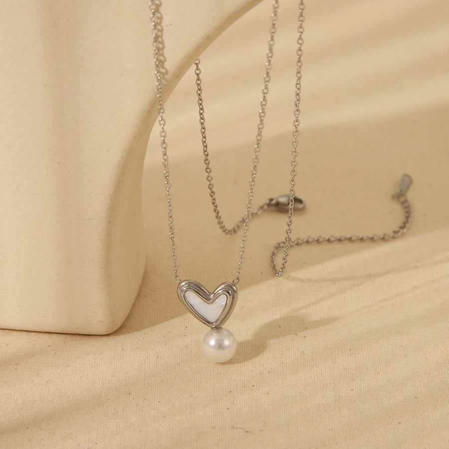 Simple Style Red Heart Steel