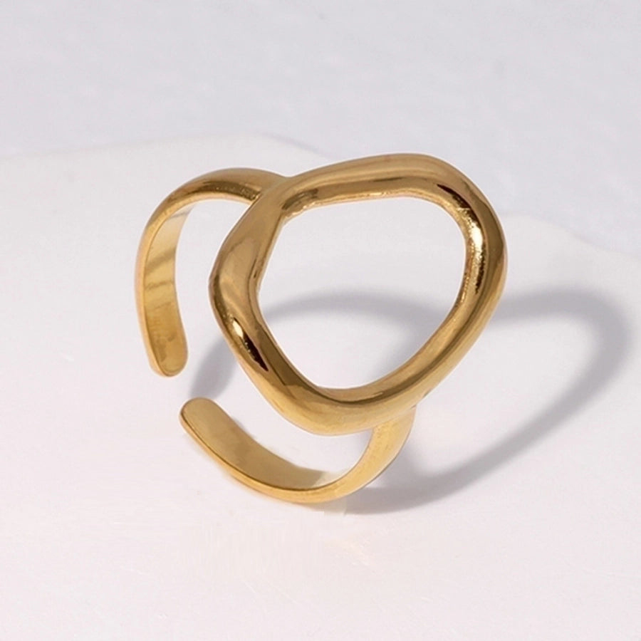 geometric stainless steel ring