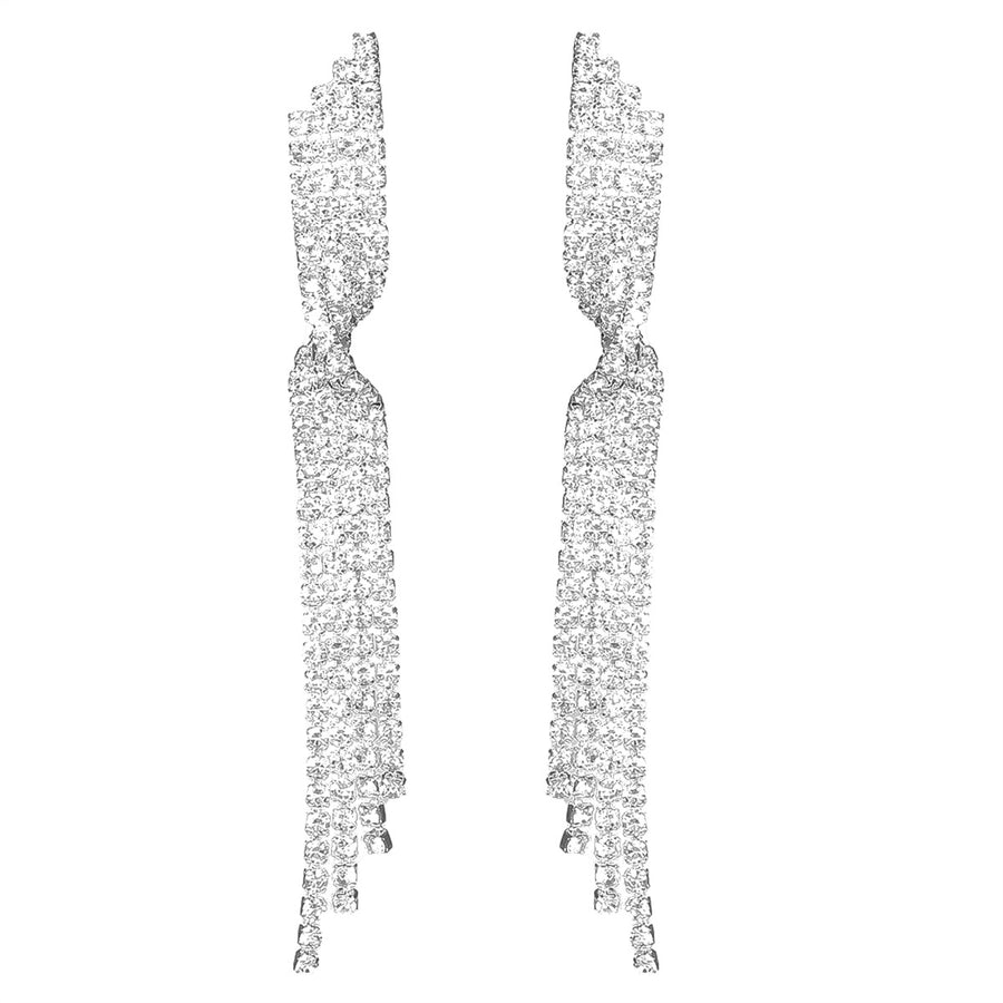 Silver tassel earrings