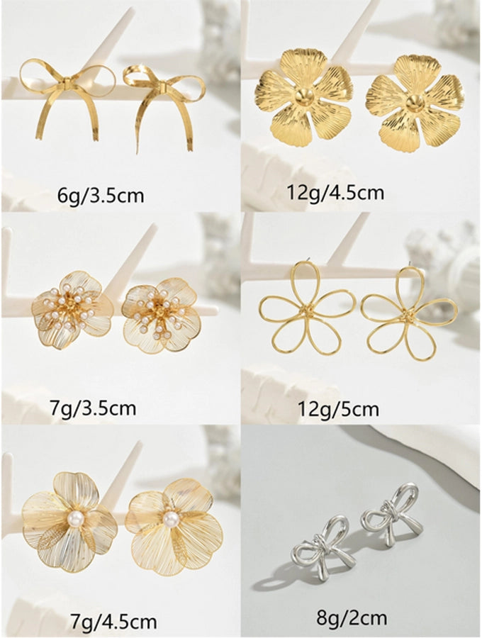 French Streetwear Flower Bow