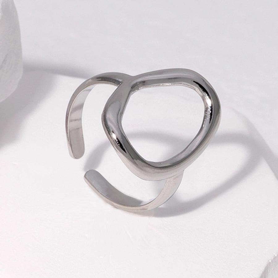 geometric stainless steel ring