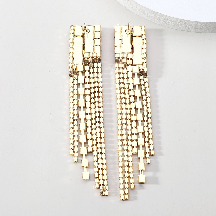 shiny geometric tassel