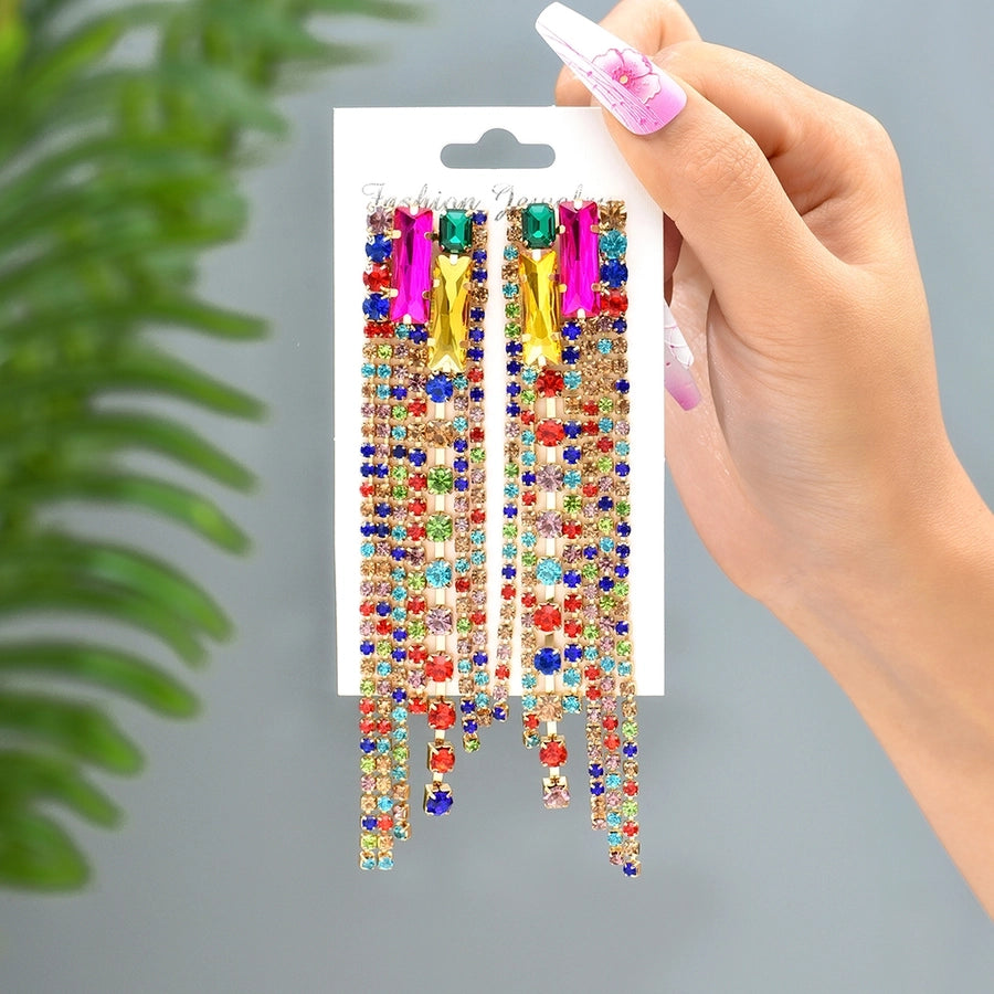 shiny geometric tassel