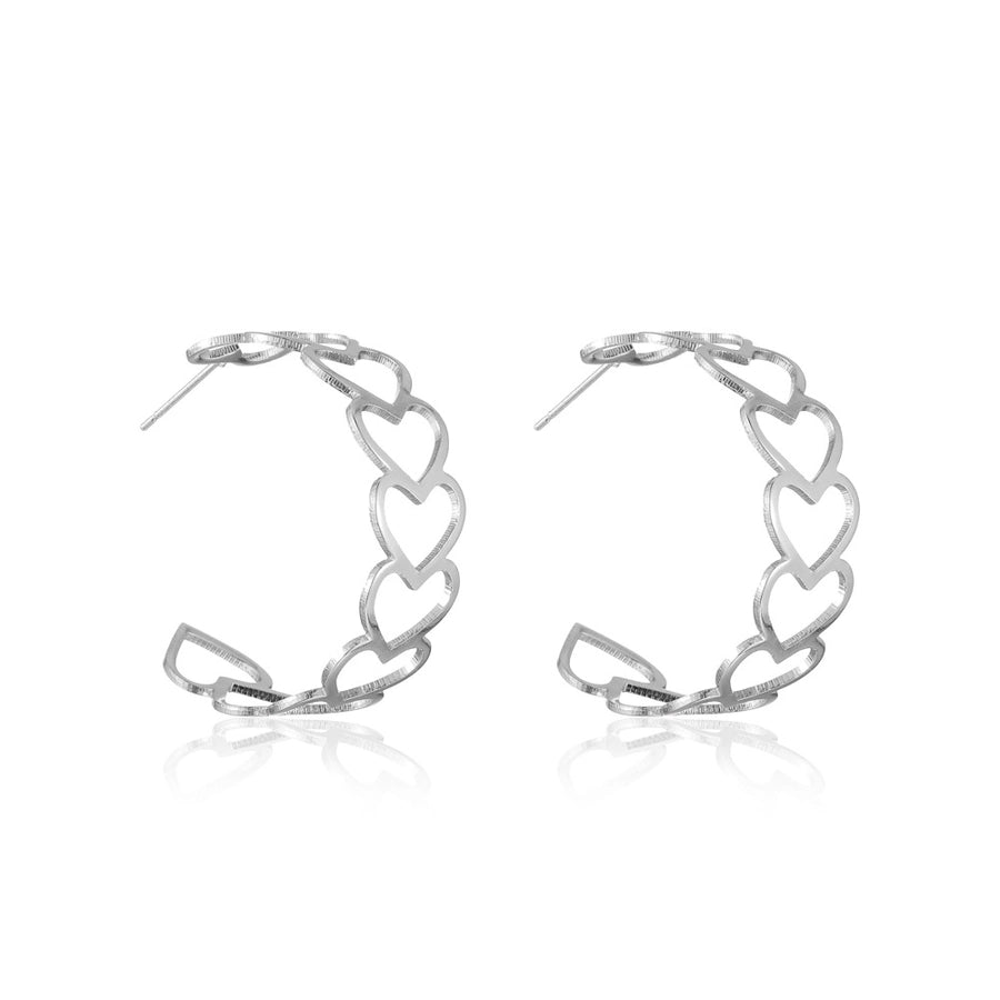 heart metal earrings