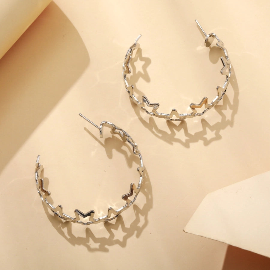 heart metal earrings