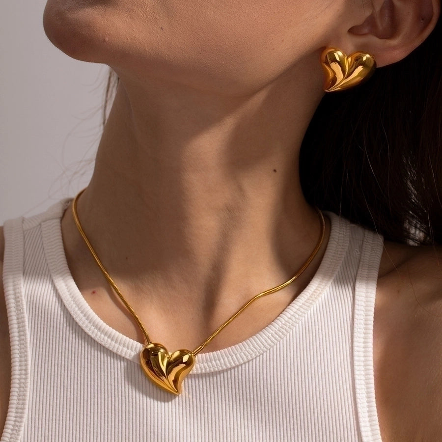 Heart Shape Stainless Steel Necklace