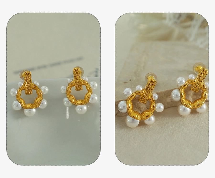 Geometric Pearl 18K Gold Plated