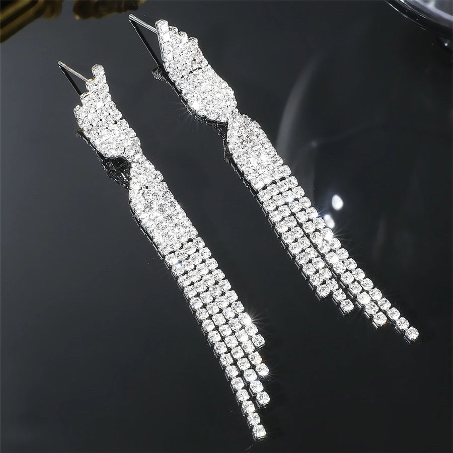 Silver tassel earrings