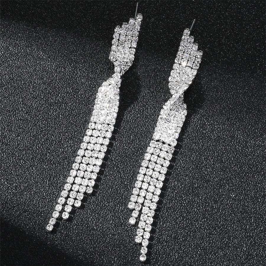 Silver tassel earrings