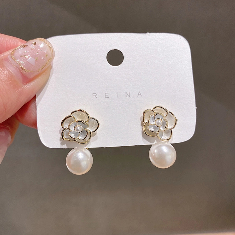 elegant flower earrings