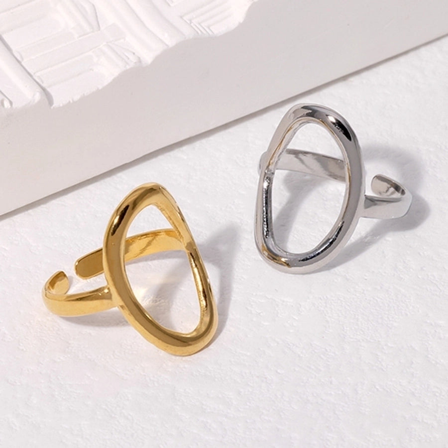 geometric stainless steel ring