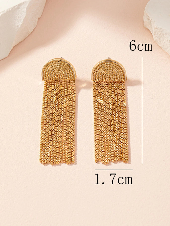 Tassel Zinc Alloy Iron Earrings