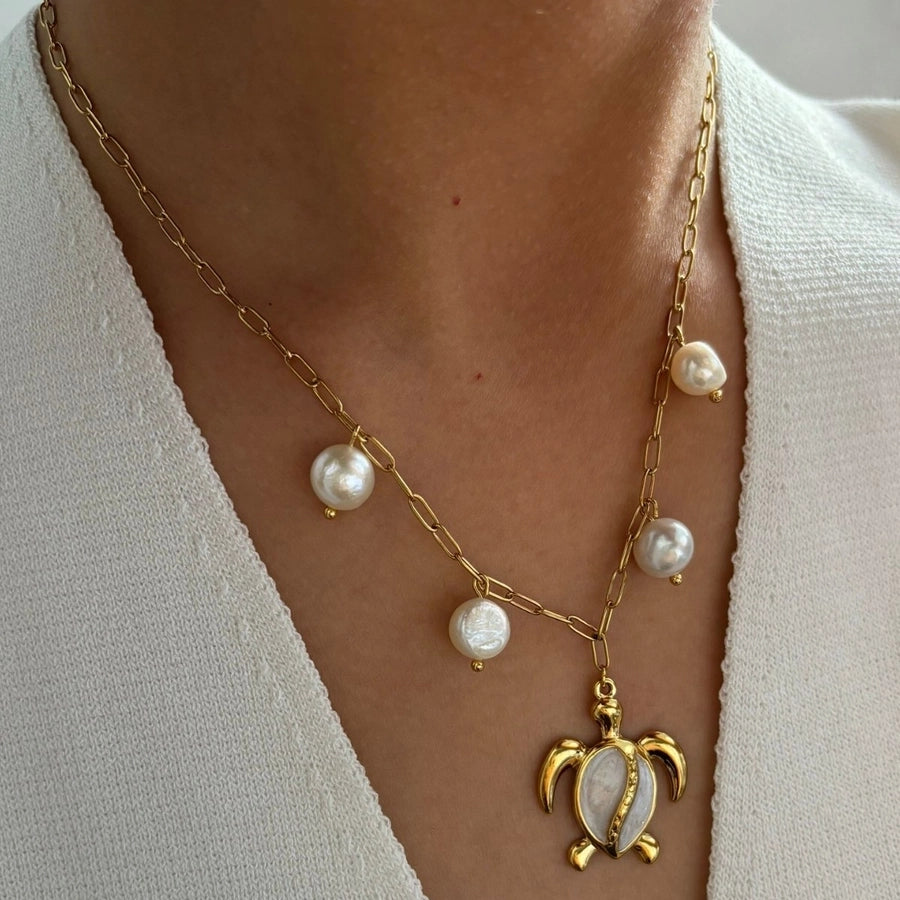 Tortoise Stainless Steel Necklace