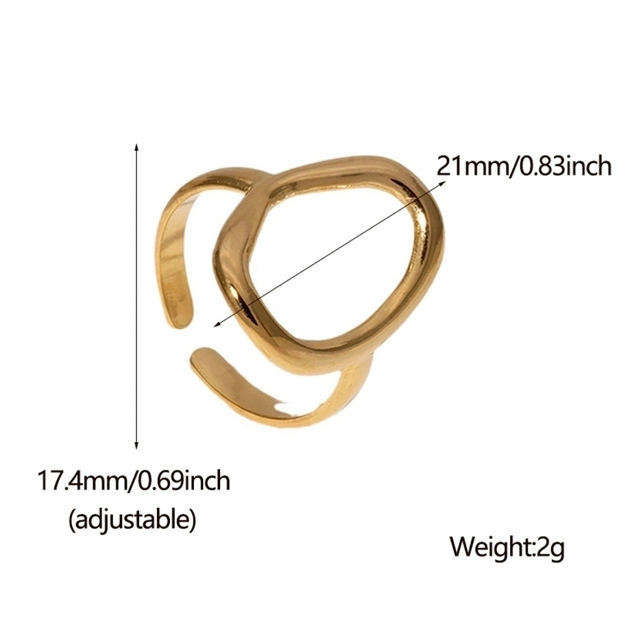 geometric stainless steel ring