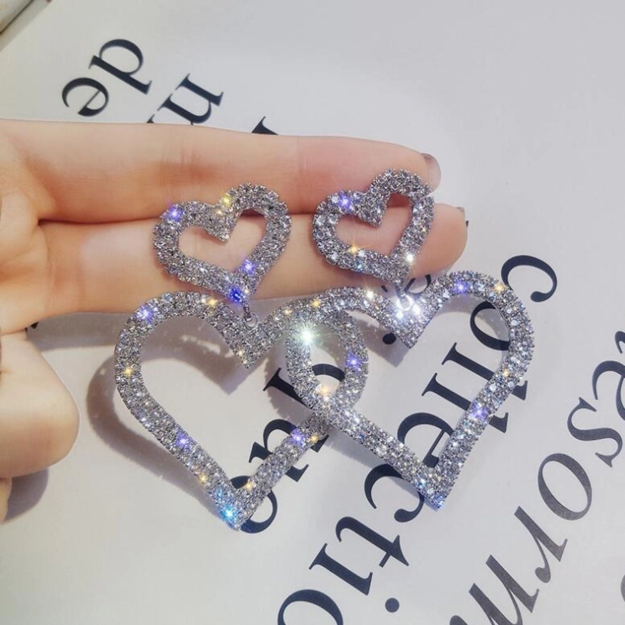 plating rhinestones earrings