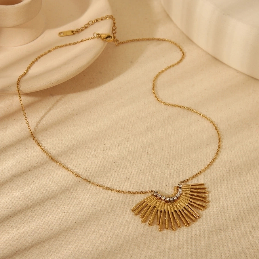 Sun Stainless Steel Earrings Necklace