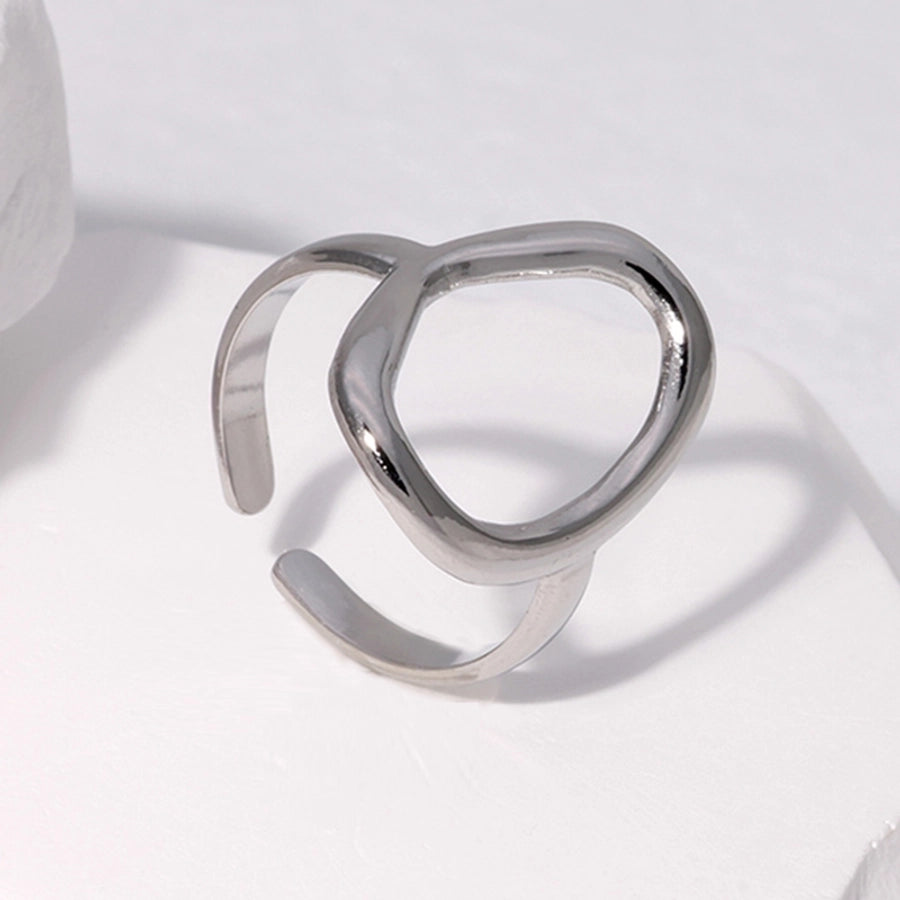 geometric stainless steel ring