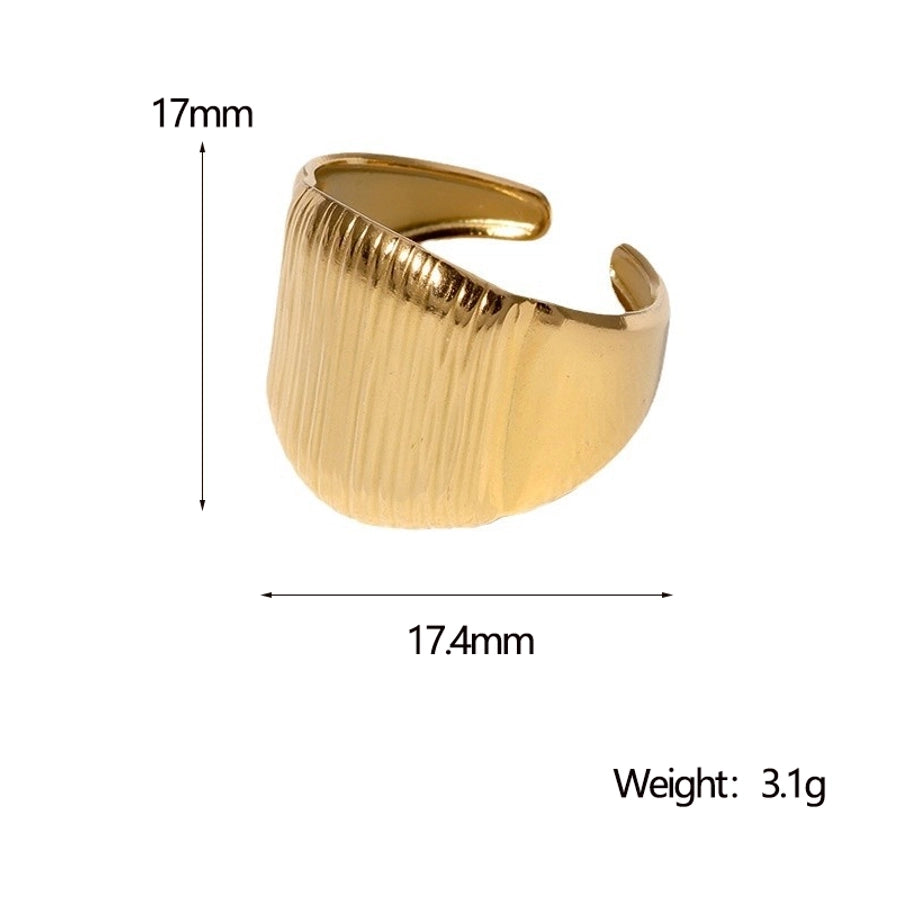 Modern Stainless Steel Open Rings