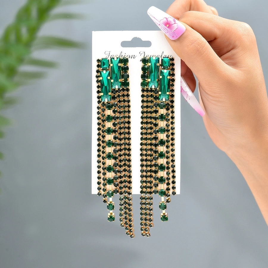 shiny geometric tassel
