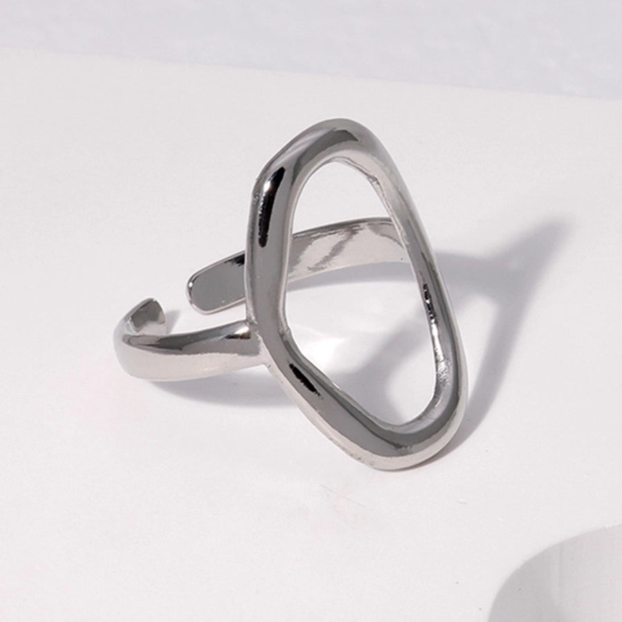 geometric stainless steel ring