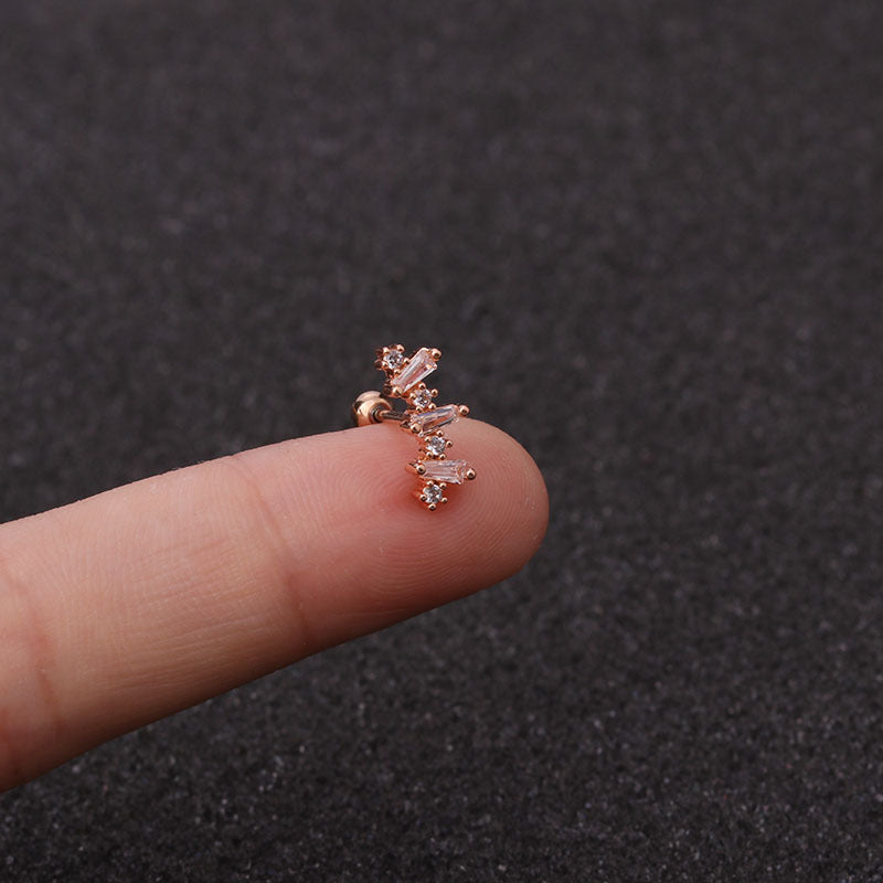 Ear Stainless Steel Zircon