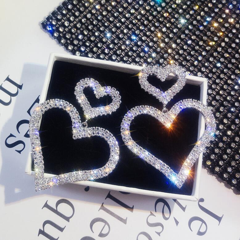 plating rhinestones earrings