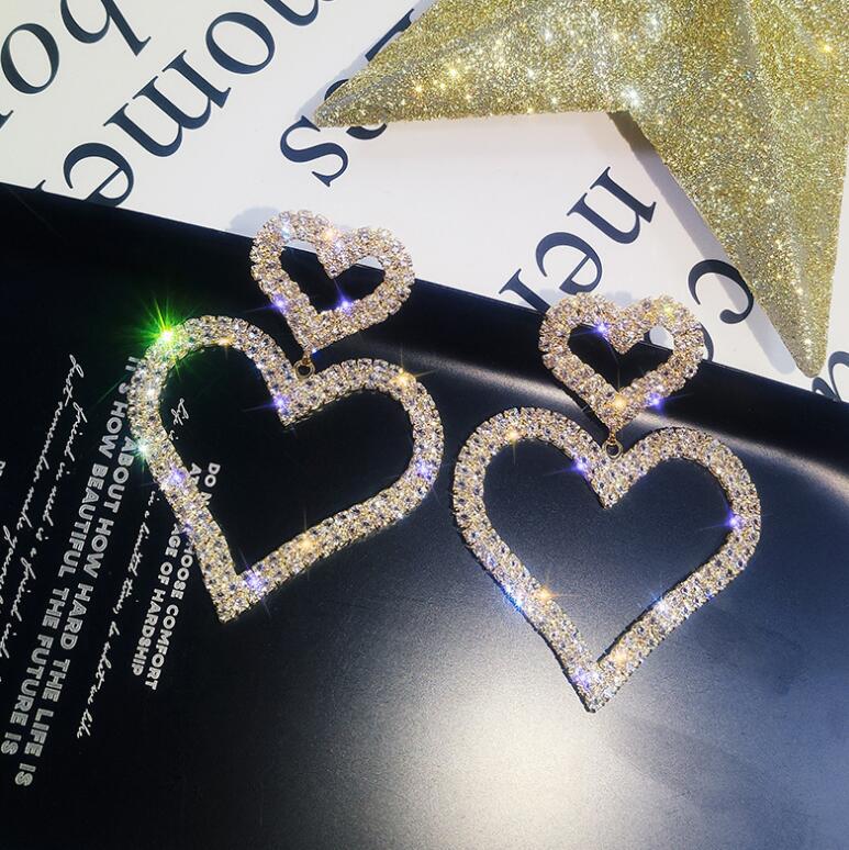 plating rhinestones earrings