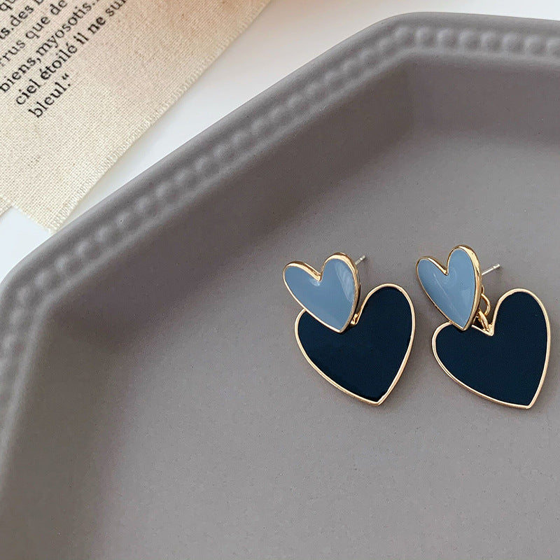 heart drop earrings