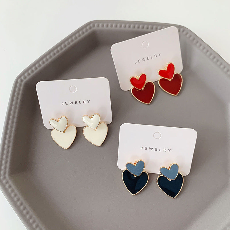 heart drop earrings