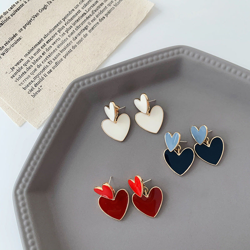 heart drop earrings