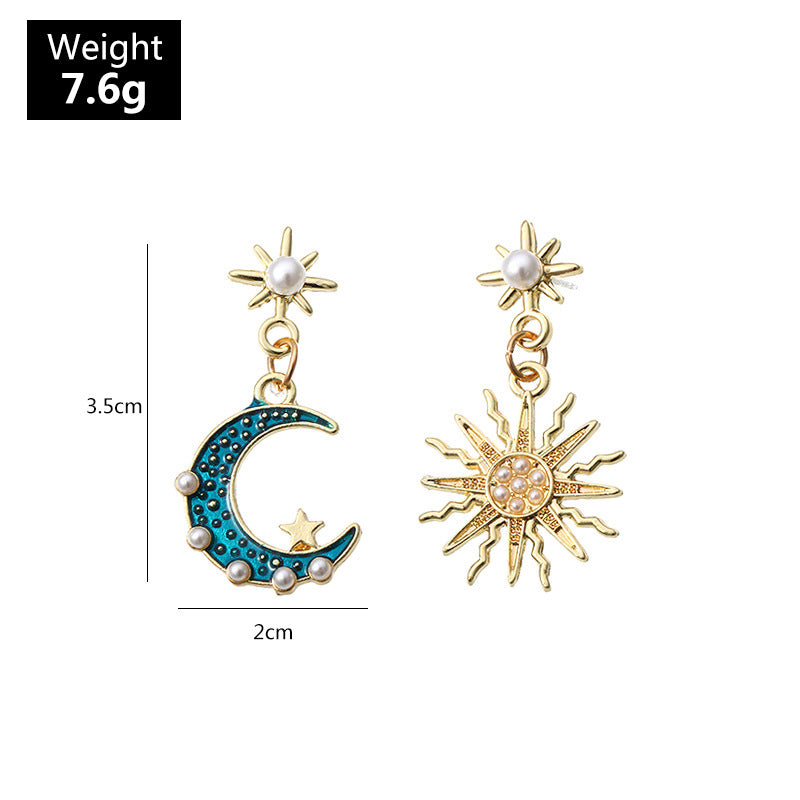 pearl asymmetric earrings