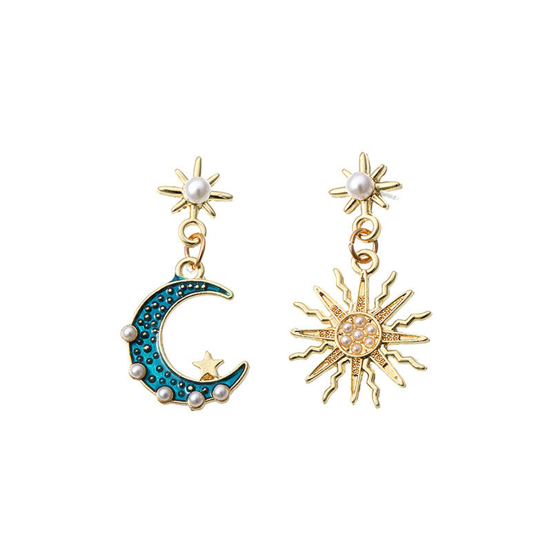 pearl asymmetric earrings