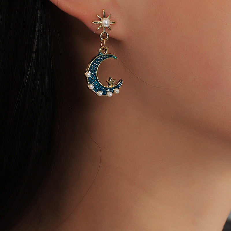 pearl asymmetric earrings
