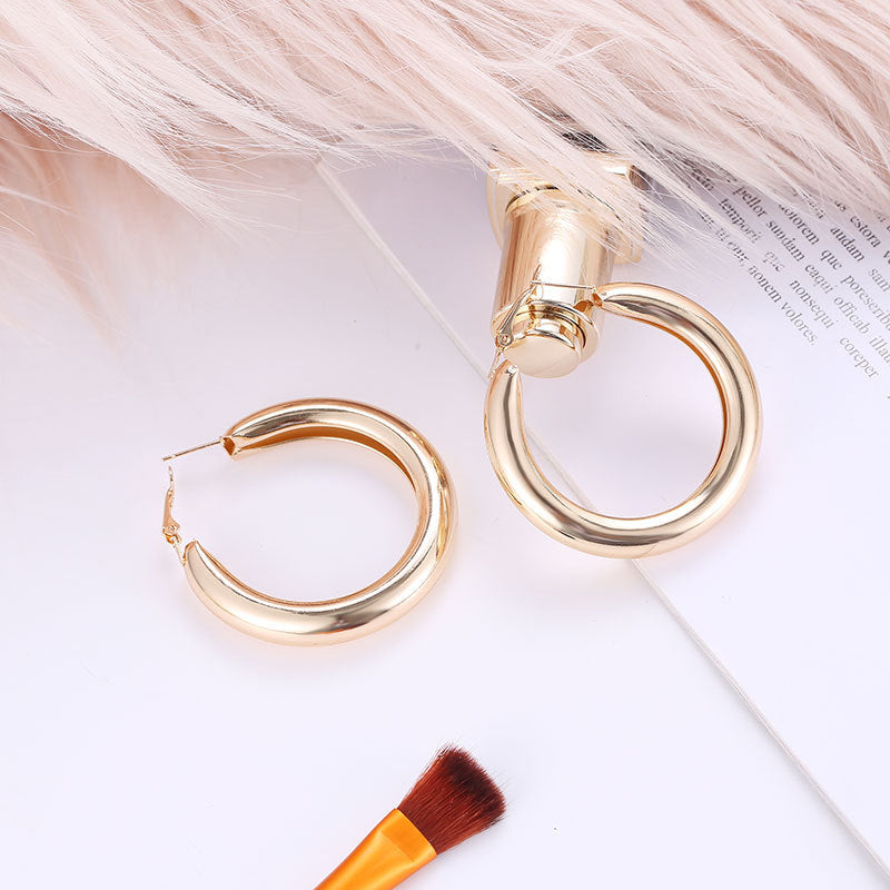 Geometric Plating Metal No Inlaid Drop Earrings