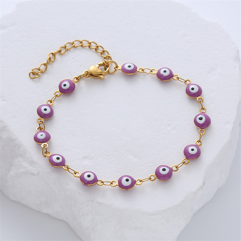 simple style eye titanium steel bracelets
