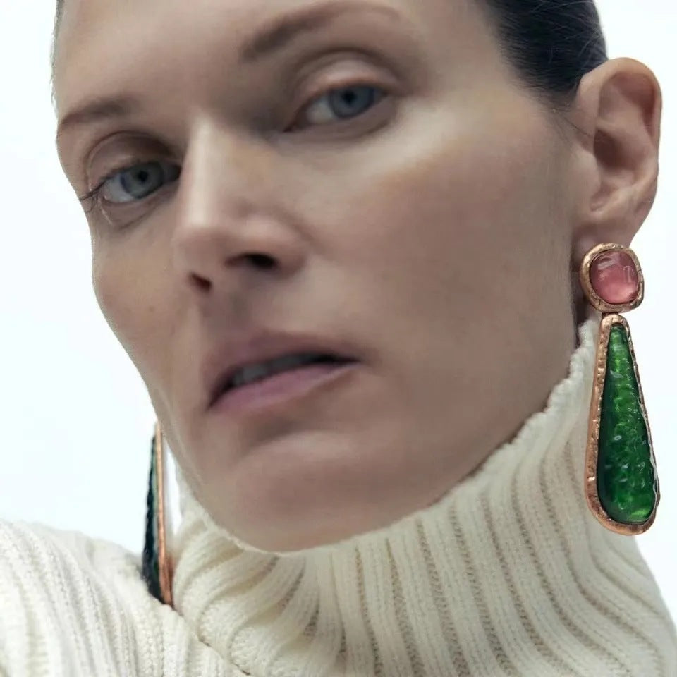 exaggerated drop earrings