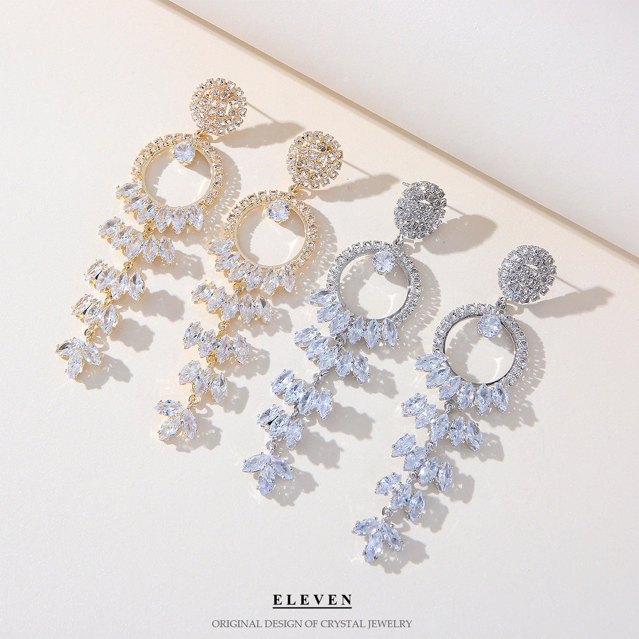 tassel zircon earrings