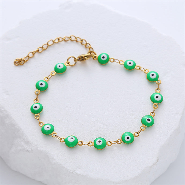 simple style eye titanium steel bracelets